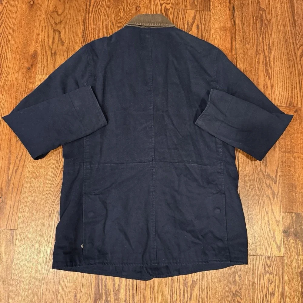 Peter Manning Navy Blue Tribeca Flannel Lined Field Barn Chore Jacket‎ Men's 4 L
